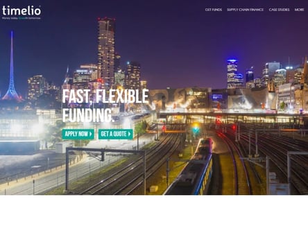 Timelio homepage
