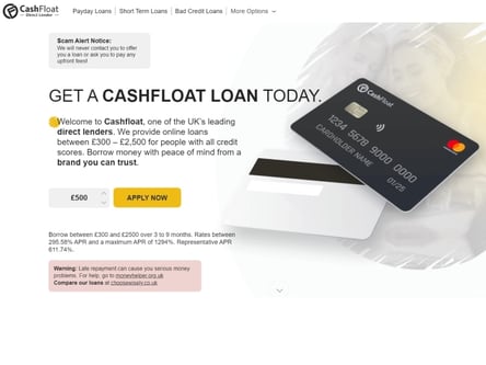 Cashfloat homepage