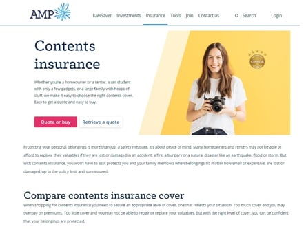 AMP homepage