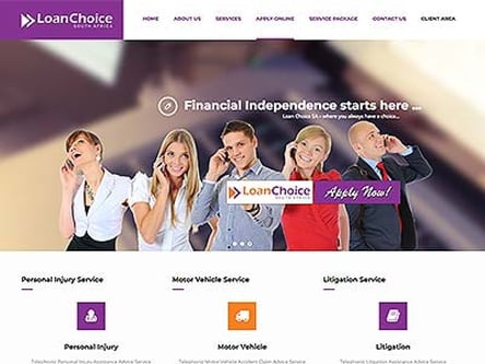 Loan Choice SA homepage