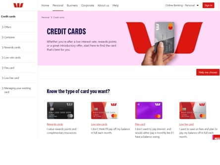 Westpac homepage