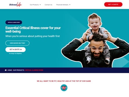 Bidvest Life homepage
