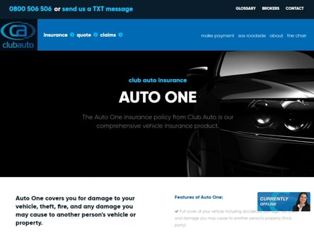 Club Auto homepage