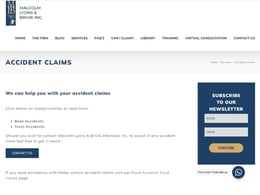 Malcolm Lyons & Brivik Attorneys Aviation, Boating, & Train Accident Claim