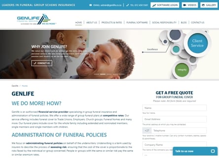 Genlife homepage