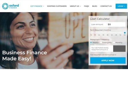 Oxford Finance homepage