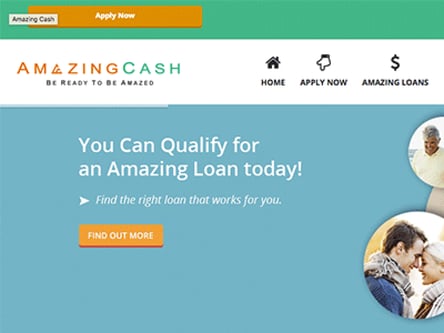 Amazing Cash homepage