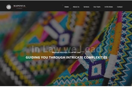 Maponya Attorneys homepage