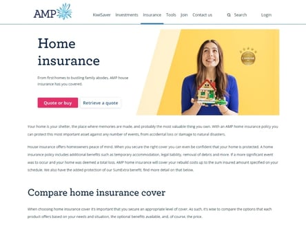 AMP homepage