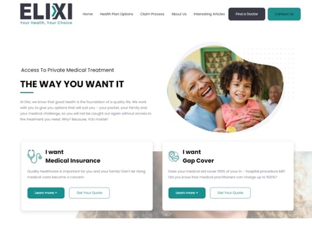 Elixi homepage