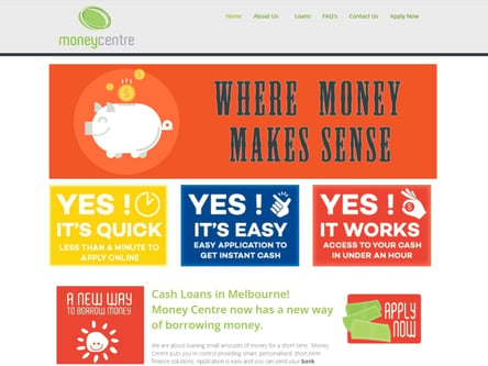 Cash Loans Melbourne homepage