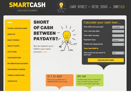 SMARTCASH NZ homepage