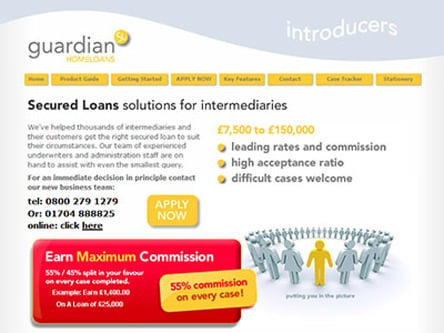 Guardian Homeloans homepage