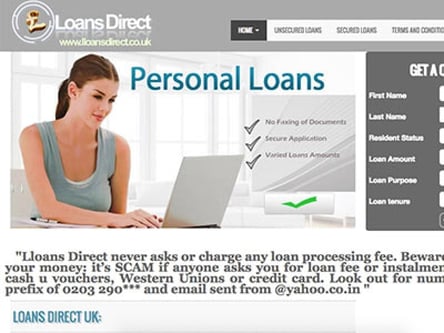 Direct Loans homepage