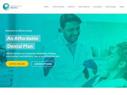 Affinity Dental homepage