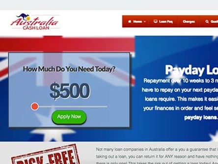 Australia Cash Loans homepage