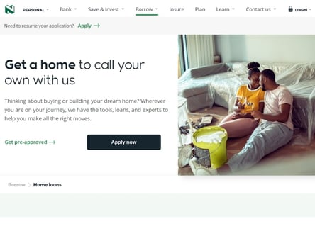 Nedbank Home Loan homepage