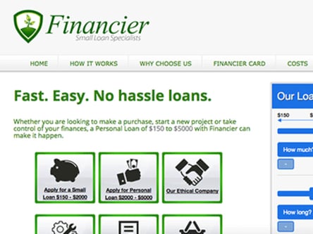 Financier homepage