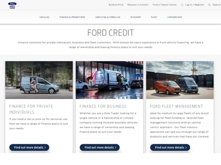 Ford homepage