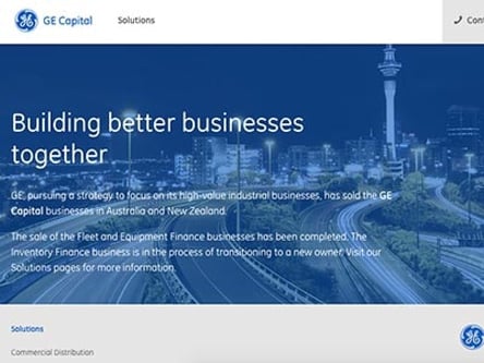 GE Capital homepage