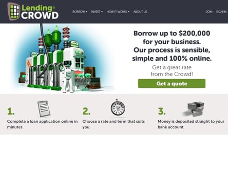 Lending Crowd homepage