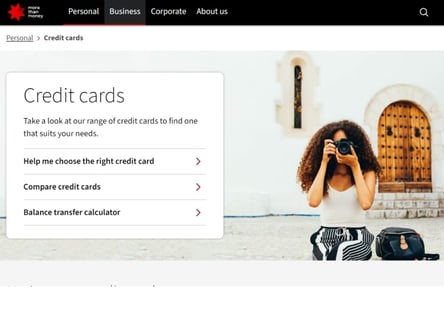 National Australia Bank homepage