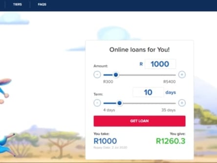 Konga Loans homepage