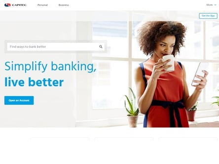 Capitec Bank homepage