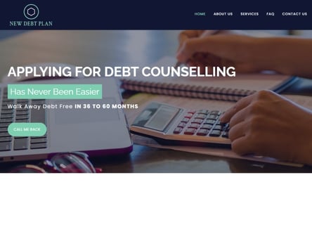 New Debt Plan homepage