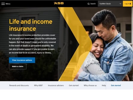 ASB Insurance homepage