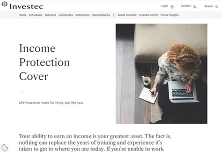 Investec homepage