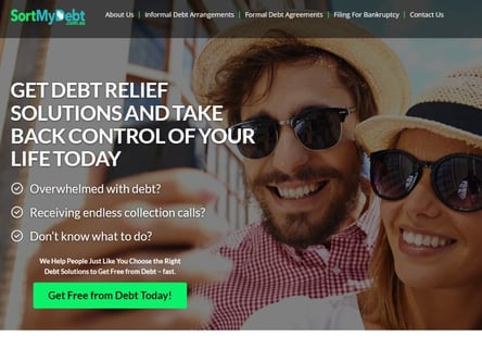 Sort My Debt homepage