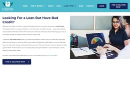 Cigno Bad credit loan
