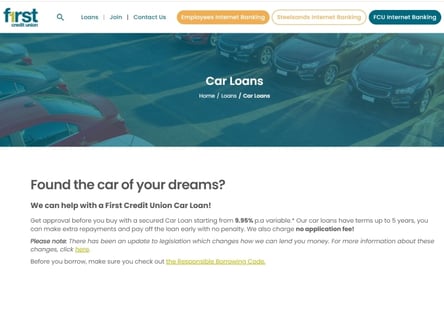 First Credit Union homepage