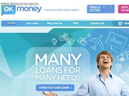 OK Money homepage