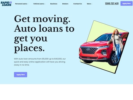 Rapid Loans homepage