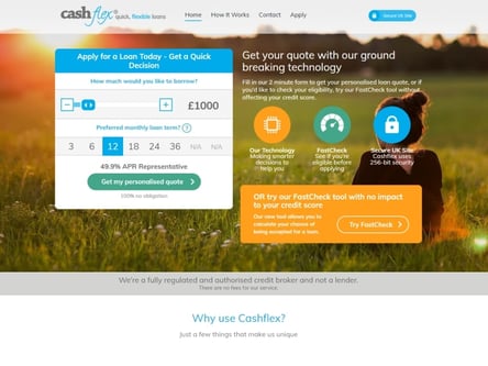 Cash Flex homepage