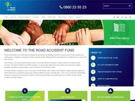 Road Accident Fund homepage