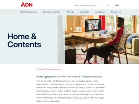 Aon homepage