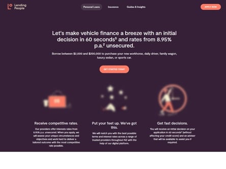 The Lending People homepage