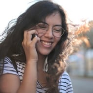 woman talking on mobile phone