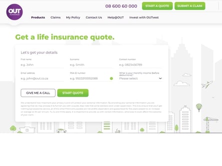 OUTsurance homepage