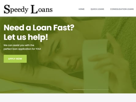 Speedy Loans homepage