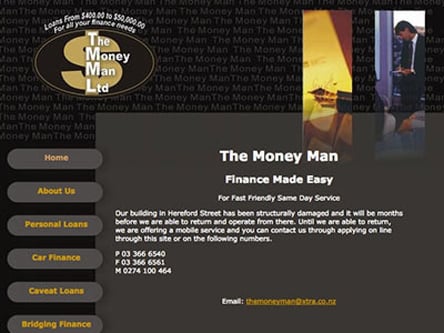 The Money Man homepage