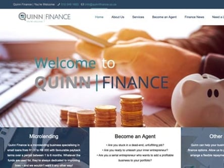 Quinn Finance homepage