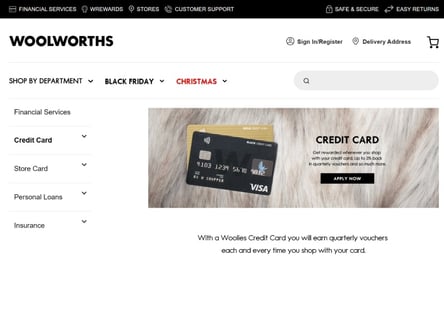 Woolworths homepage