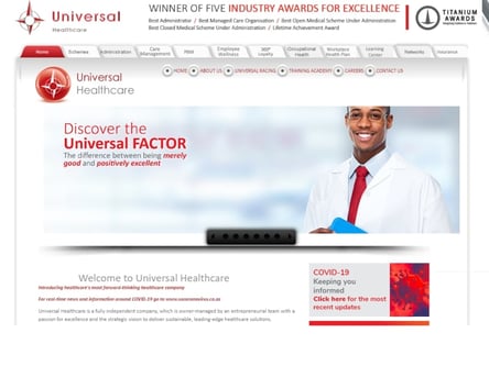 Universal Healthcare homepage