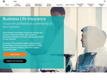 FNB Insurance homepage
