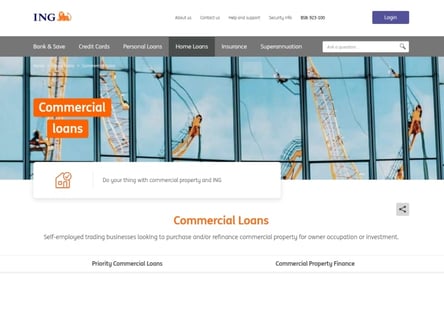 ING Direct homepage