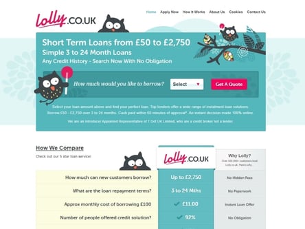 Lolly homepage